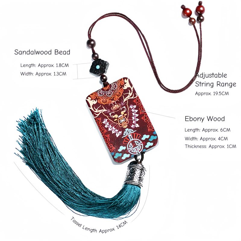 Colgante para Coche de Madera de Ébano: Alce del Equilibrio Ebony Wood Elk Deer Balance Car Hanging Decoration