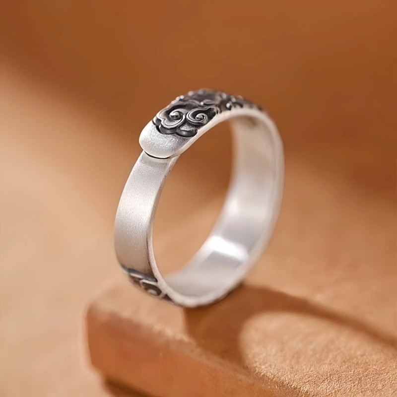 Copper Vintage Auspicious Clouds Luck Ring Copper Vintage Auspicious Clouds Luck Ring