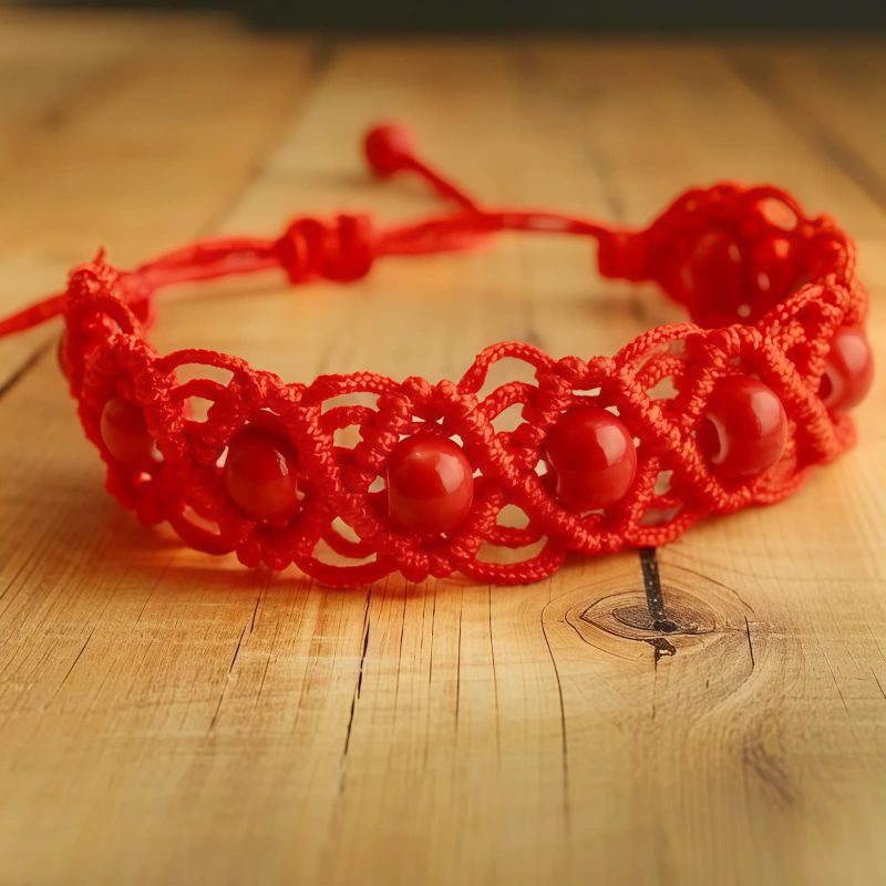 Pulsera Tibetana de Ágata Roja para la Confianza y la Energía Tibetan Red Agate Confidence Energy Bracelet