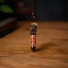 Tibetan Dzi Bead Skull Wisdom Necklace Tibetan Dzi Bead Skull Wisdom Necklace