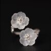 Schutzring Pflaumenblüte aus 925er Silber 925 Silver Plum Blossom Protection Ring - 3