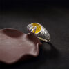 Citrin-Lotus-Schutzring Citrine Lotus Protection Ring - 3