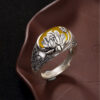 Citrin-Lotus-Schutzring Citrine Lotus Protection Ring - 1
