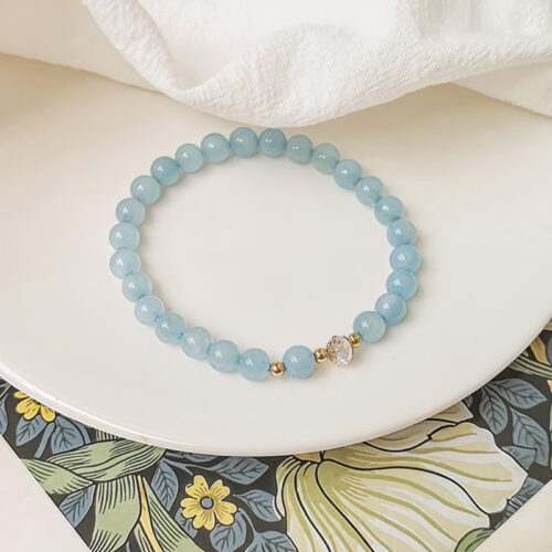 Gold Plated Aquamarine Healing Bracelet - 2