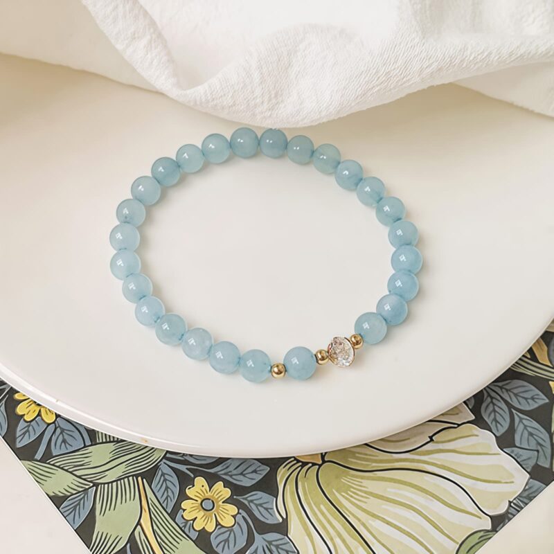Gold Plated Aquamarine Healing Bracelet Gold Plated Aquamarine Healing Bracelet - 2