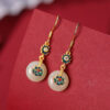 Schmuckset aus Hetian-Jade & Lotus: Ring & Ohrringe Hetian Jade Lotus Luck Ring & Earrings Set - 7