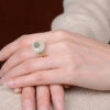 Schmuckset aus Hetian-Jade & Lotus: Ring & Ohrringe Hetian Jade Lotus Luck Ring & Earrings Set - 5