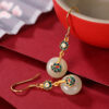 Schmuckset aus Hetian-Jade & Lotus: Ring & Ohrringe Hetian Jade Lotus Luck Ring & Earrings Set - 8