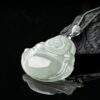 925 Silver Jade Laughing Buddha Necklace 925 Silver Jade Laughing Buddha Necklace - 4
