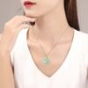 925 Silver Jade Laughing Buddha Necklace 925 Silver Jade Laughing Buddha Necklace - 9