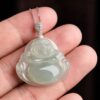 925 Silver Jade Laughing Buddha Necklace 925 Silver Jade Laughing Buddha Necklace - 8