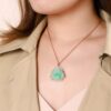 925 Silver Laughing Buddha Jade Necklace - 5