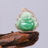 925 Silver Laughing Buddha Jade Necklace - 8