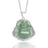 925 Silver Laughing Buddha Pendant Necklace 925 Silver Laughing Buddha Pendant Necklace - 2