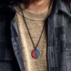 999 Silver & 24K Gold Half Demon Half Buddha Necklace - 8