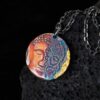 999 Silver & 24K Gold Half Demon Half Buddha Necklace - 1