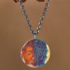 999 Silver & 24K Gold Half Demon Half Buddha Necklace - 3