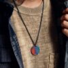 999 Silver & 24K Gold Half Demon Half Buddha Necklace - 13