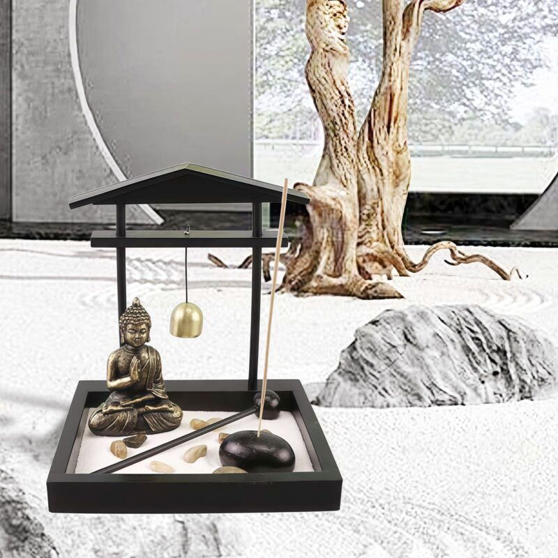 Buddha Resin Peace Zen Garden Set - 4