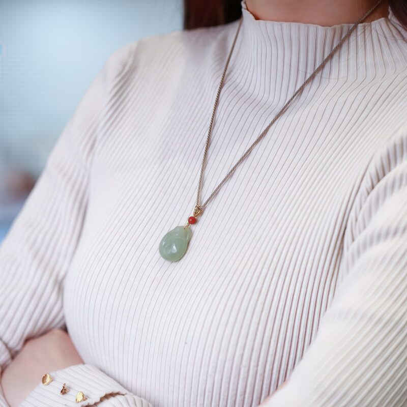 Hetian Jade Laughing Buddha Necklace Hetian Jade Laughing Buddha Necklace - 4