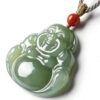 Hetian Jade Laughing Buddha Abundance Pendant Necklace - 10