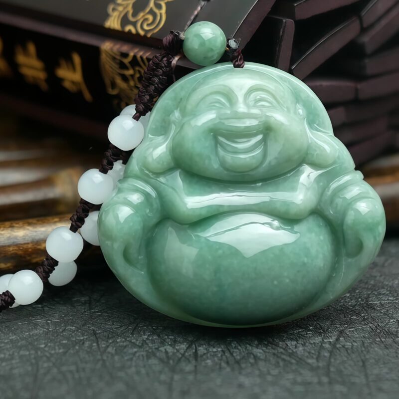 翡翠笑佛ハーモニーネックレス Jade Laughing Buddha Harmony Necklace - 2