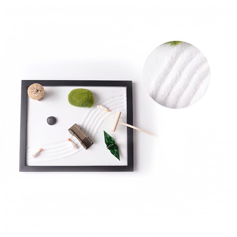 Zen Garden Koi Fish Decoration with Bridge and Grass - 9
