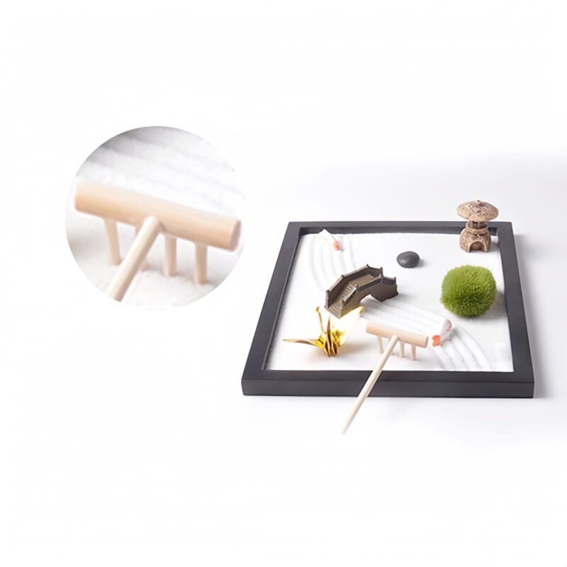 Zen Garden Koi Fish Decoration with Bridge and Grass - 8