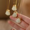 Natural Hetian Jade Laughing Buddha Pendant Necklace Natural Hetian Jade Laughing Buddha Pendant Necklace - 1