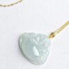 Natural Jade Laughing Buddha Pendant Necklace - 6