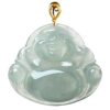 Natural Jade Laughing Buddha Pendant Necklace - 8