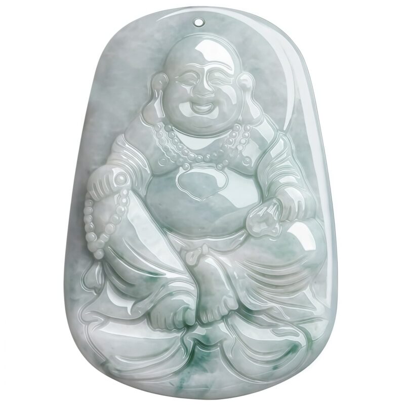 Natural Jade Maitreya Buddha Pendant Necklace Natural Jade Maitreya Buddha Pendant Necklace - 12