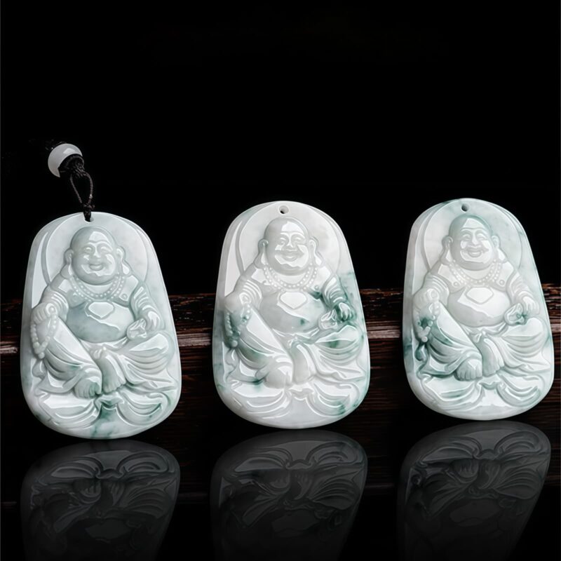 Natural Jade Maitreya Buddha Pendant Necklace Natural Jade Maitreya Buddha Pendant Necklace - 10