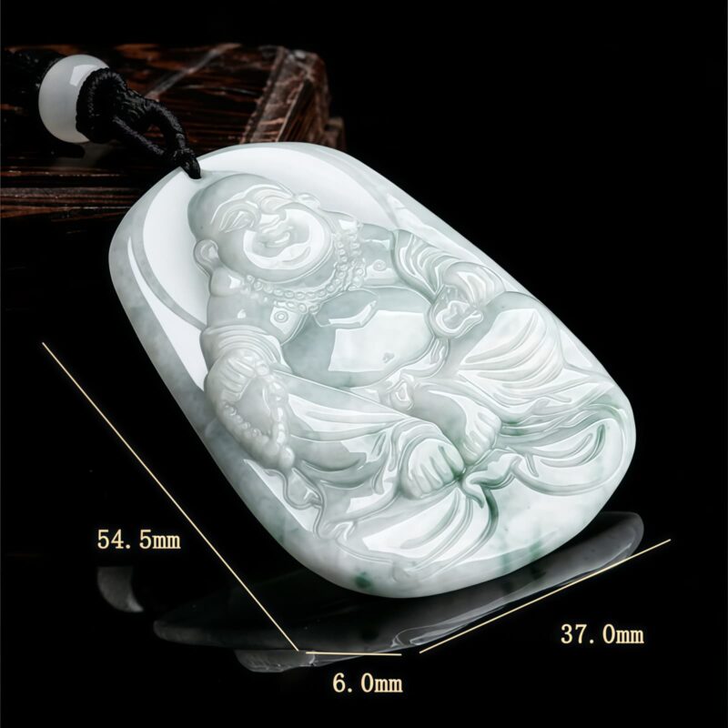 Natural Jade Maitreya Buddha Pendant Necklace Natural Jade Maitreya Buddha Pendant Necklace - 11