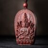 Small Leaf Red Sandalwood Zodiac Buddha Pendant Necklace Small Leaf Red Sandalwood Zodiac Buddha Pendant Necklace - 3