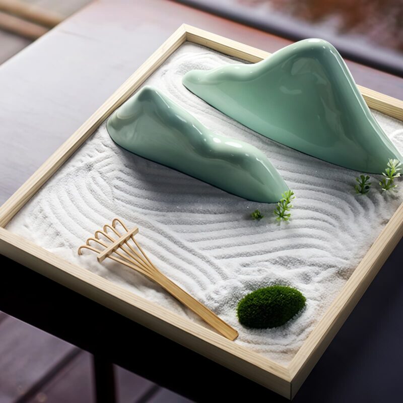 Zen Garden Ceramic Rock Decorations - 19
