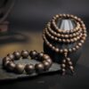 Agarwood 108 Mala Beads Peace Bracelet - 15