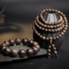Agarwood 108 Mala Beads Peace Bracelet - 1
