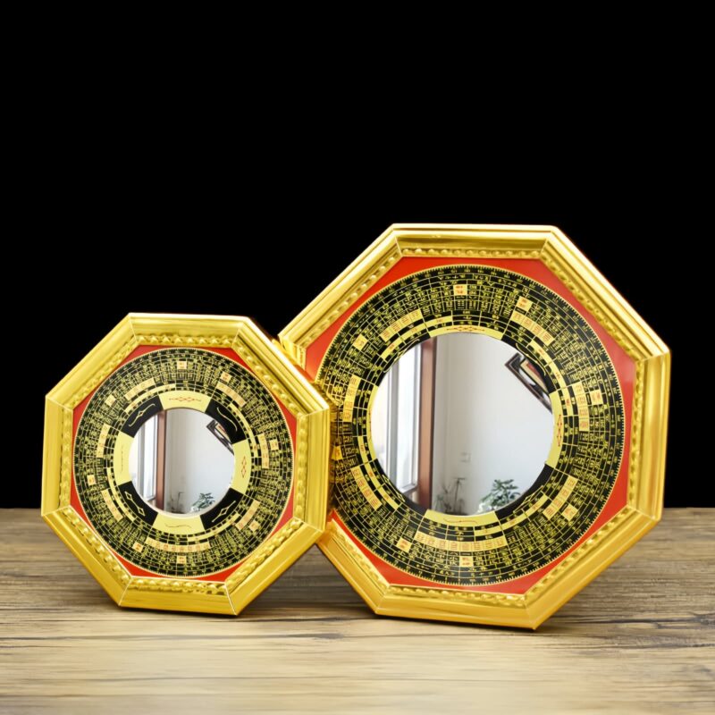 Feng Shui Bagua-Spiegel mit Fünf-Kaiser-Münzen Feng Shui Bagua Map with Five-Emperor Coins - 8