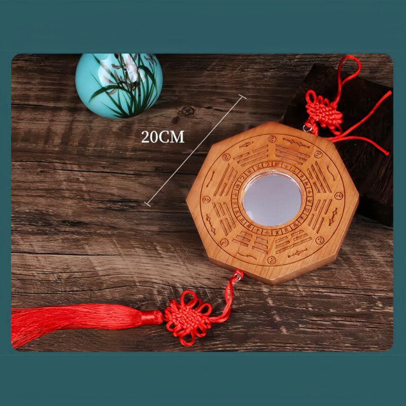 Pfirsichholz Bagua-Karte mit Fünf-Kaiser-Münzen Peach Wood Bagua Map with Five-Emperor Coins - 14