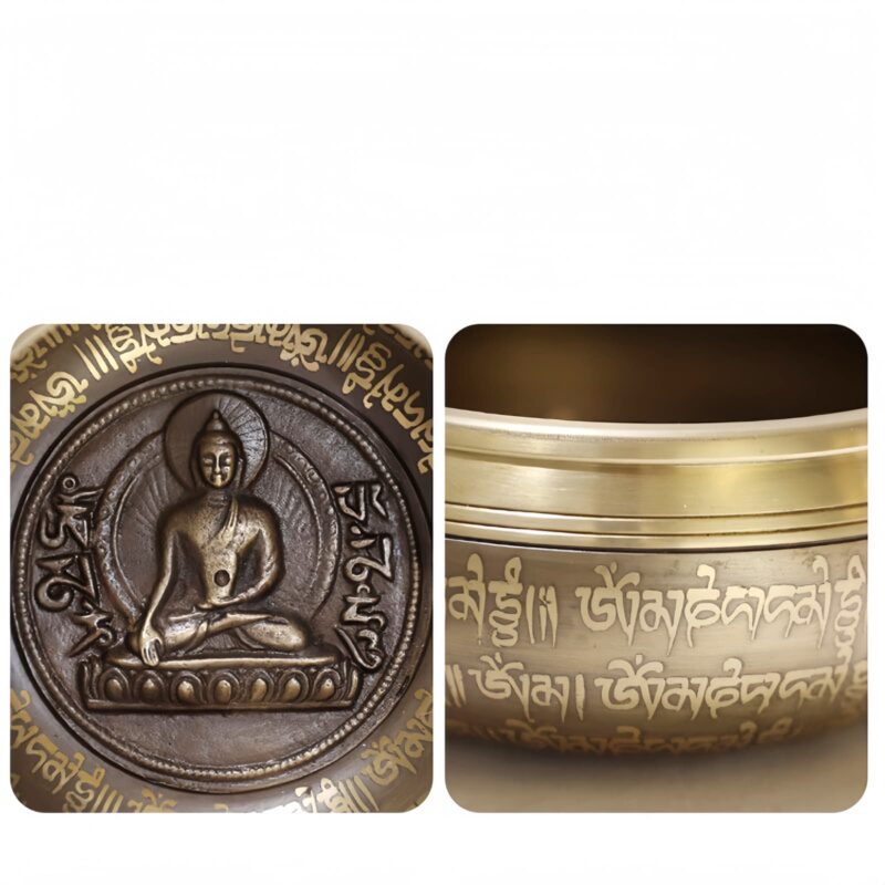 Handgefertigtes tibetisches Klangschalen-Set für Meditation und Fokus Tibetan Handcrafted Sound Bowl Set for Meditation & Focus - 12