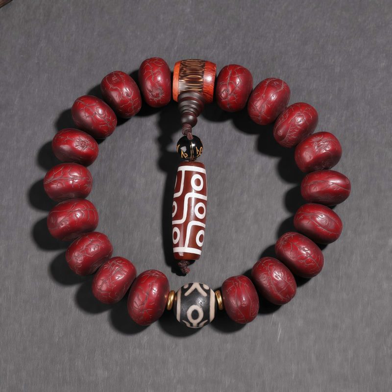 Tibet Bodhi Seed Dzi Dancing Lion Luck Bracelet Tibet Bodhi Seed Dzi Dancing Lion Luck Bracelet