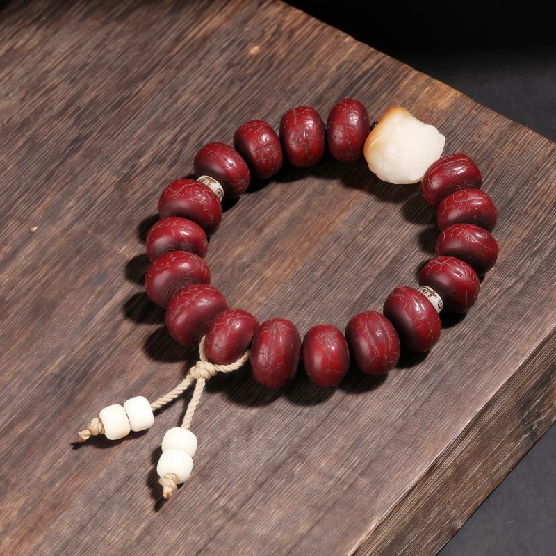 Tibet Bodhi Seed Dzi Dancing Lion Luck Bracelet Tibet Bodhi Seed Dzi Dancing Lion Luck Bracelet