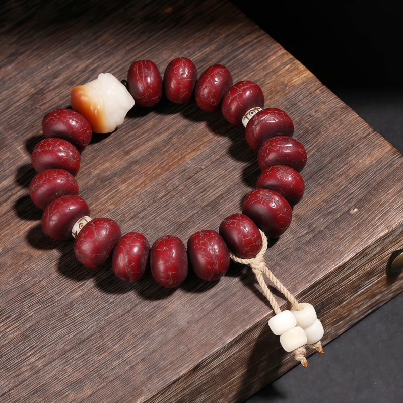Tibet Bodhi Seed Dzi Dancing Lion Luck Bracelet Tibet Bodhi Seed Dzi Dancing Lion Luck Bracelet