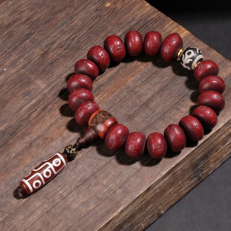 Tibet Bodhi Seed Dzi Dancing Lion Luck Bracelet Tibet Bodhi Seed Dzi Dancing Lion Luck Bracelet