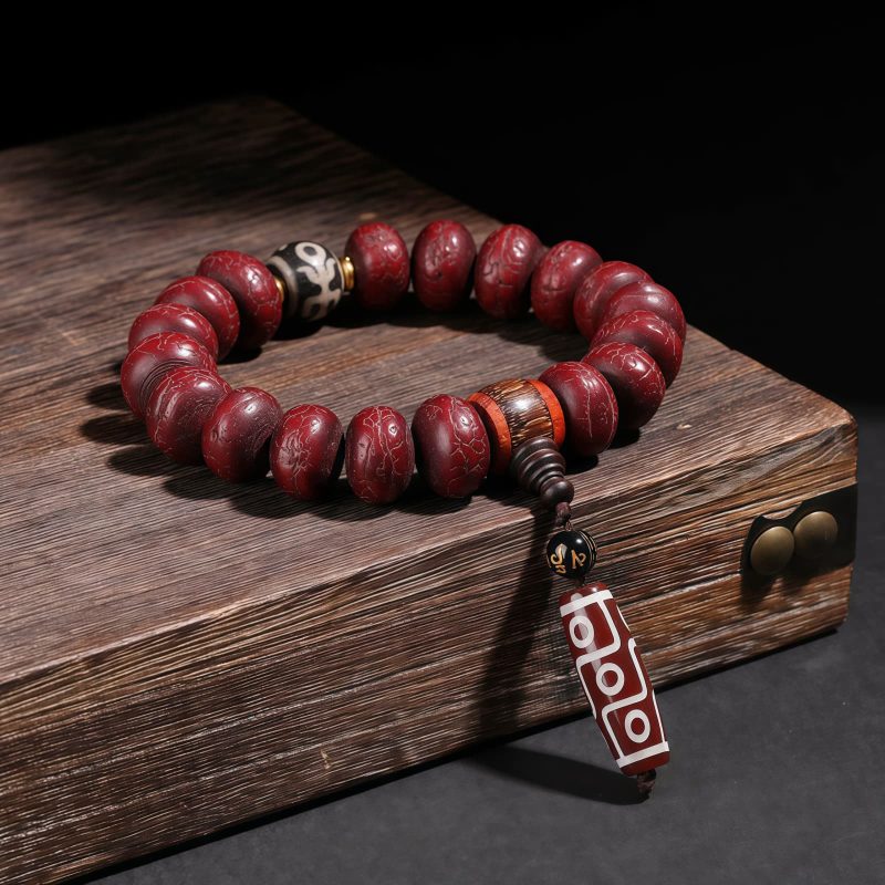Tibet Bodhi Seed Dzi Dancing Lion Luck Bracelet Tibet Bodhi Seed Dzi Dancing Lion Luck Bracelet