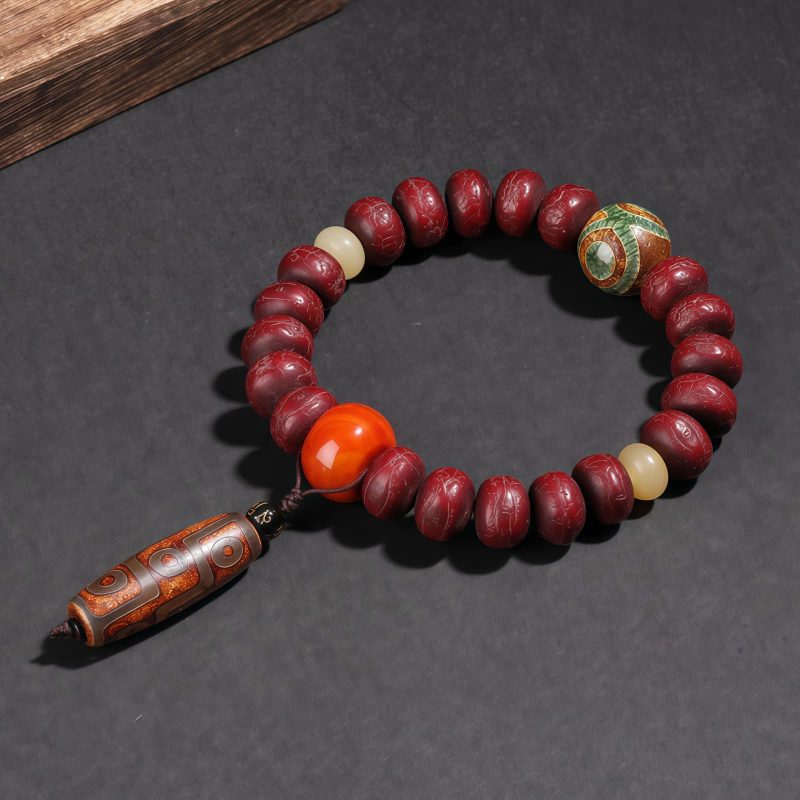 Tibet Bodhi Seed Dzi Dancing Lion Luck Bracelet Tibet Bodhi Seed Dzi Dancing Lion Luck Bracelet