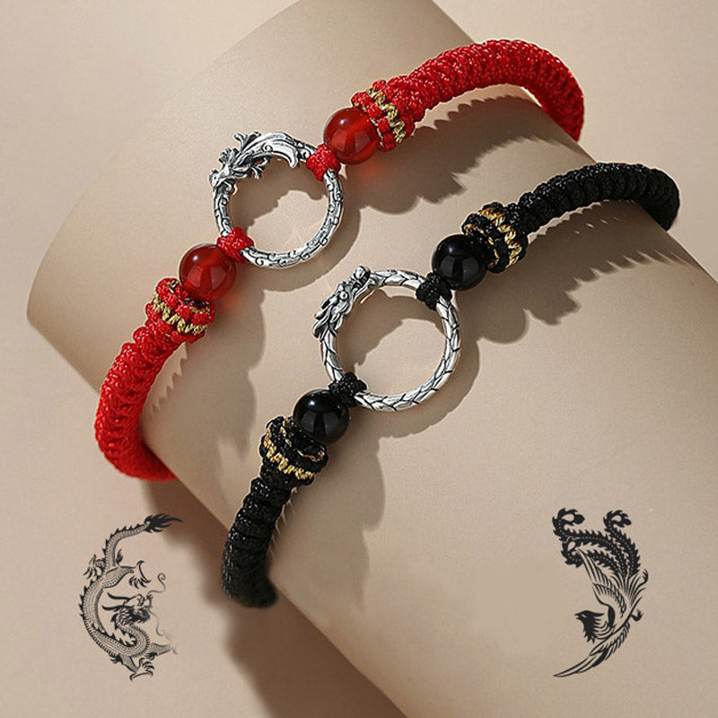 925 Silver Dragon Phoenix Couple Bracelet 925 Silver Dragon Phoenix Couple Bracelet - 12