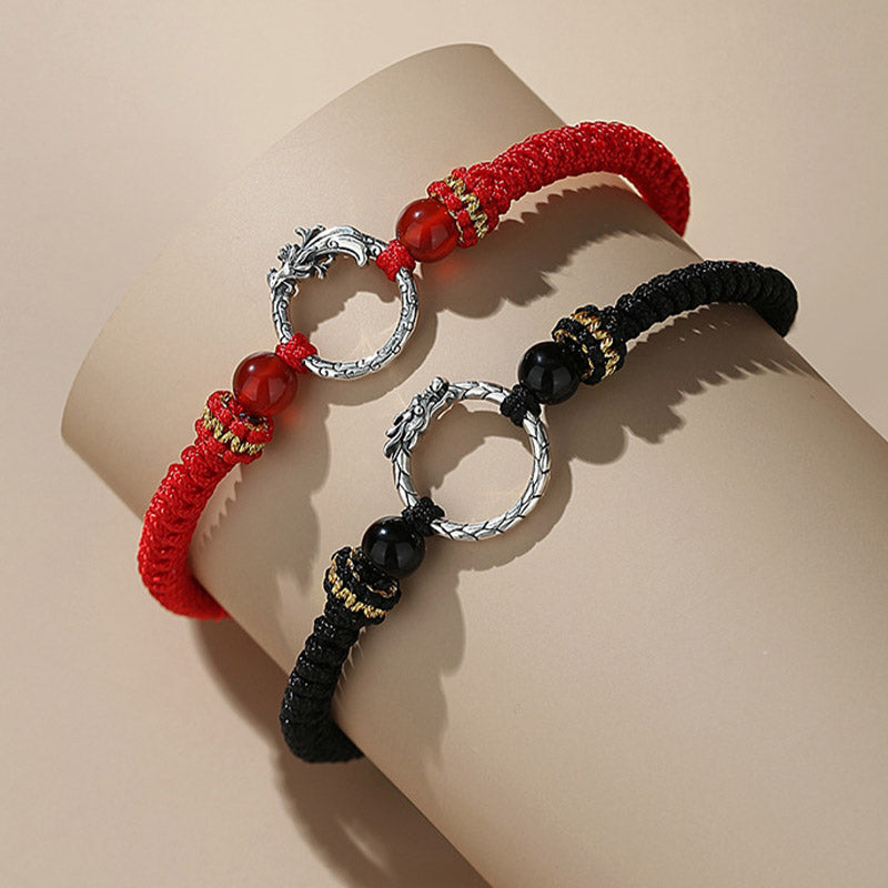 925 Silver Dragon Phoenix Couple Bracelet 925 Silver Dragon Phoenix Couple Bracelet - 2