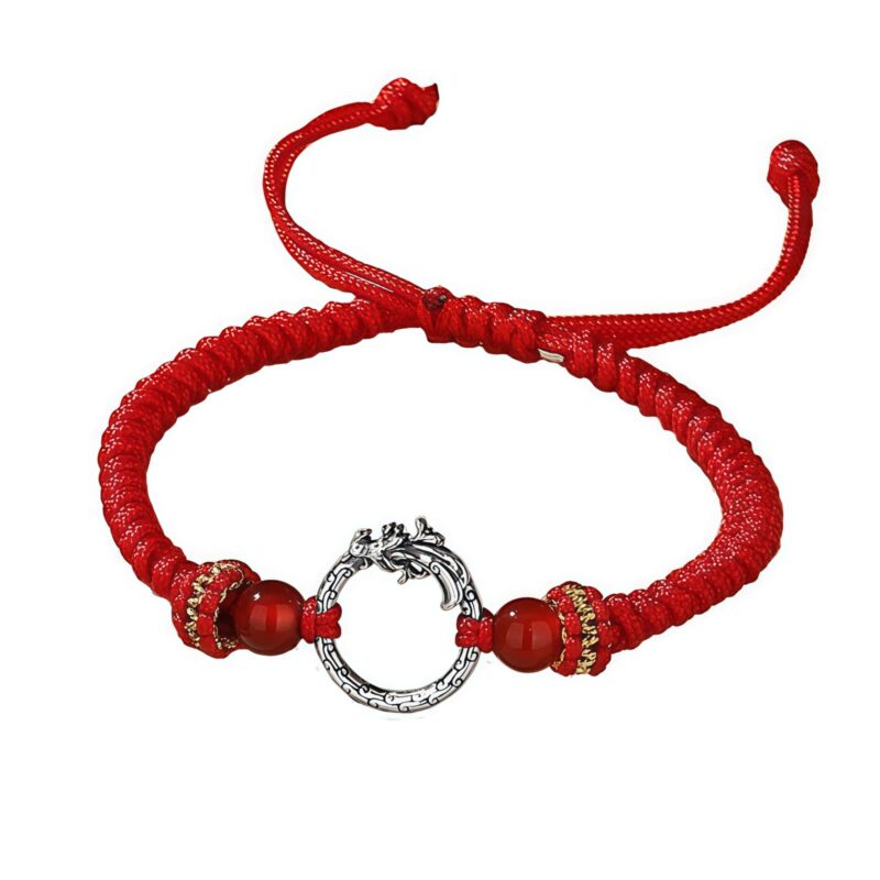 925 Silver Dragon Phoenix Couple Bracelet - 6